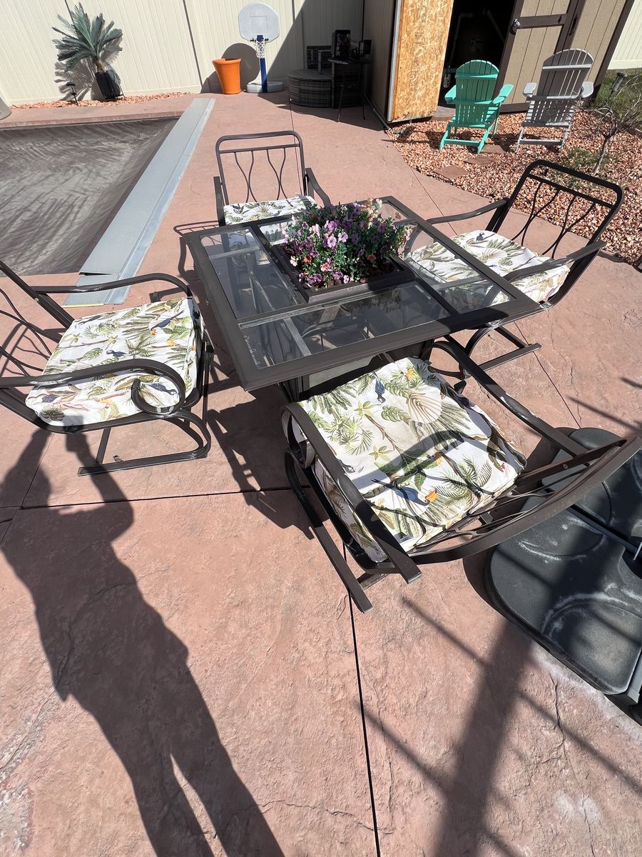 5 Piece Patio Set With Cushions