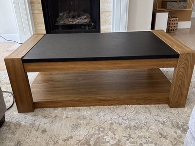 Lift-Top Coffee Table - Modern Wood Frame with Storage