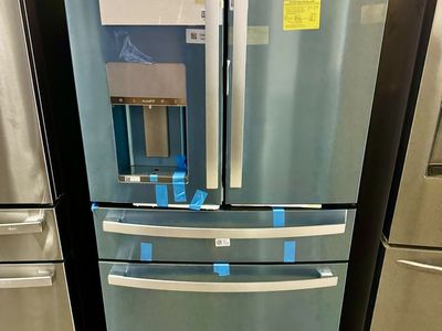 GE STAINLESS STEEL FOUR DOOR FRENCH REFRIGERATOR