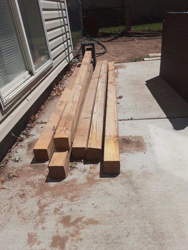 Lumber for Sale - 6 Large Wooden Posts/Beams 4x4x8- Great for Landscaping, Fencing, or DIY Projects