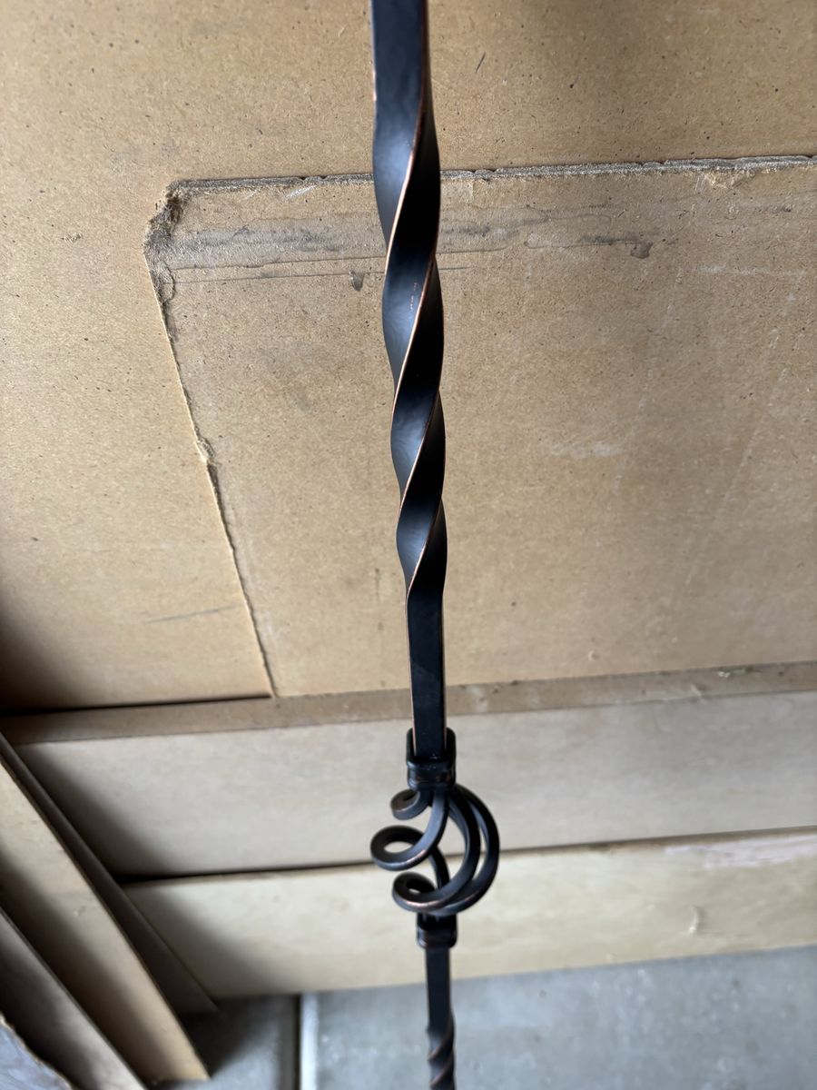 Copper Vein Black Iron Balusters with Knuckles - 36”x 1/2" Square, Assorted Styles
