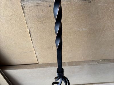Copper Vein Black Iron Balusters with Knuckles - 36”x 1/2" Square, Assorted Styles