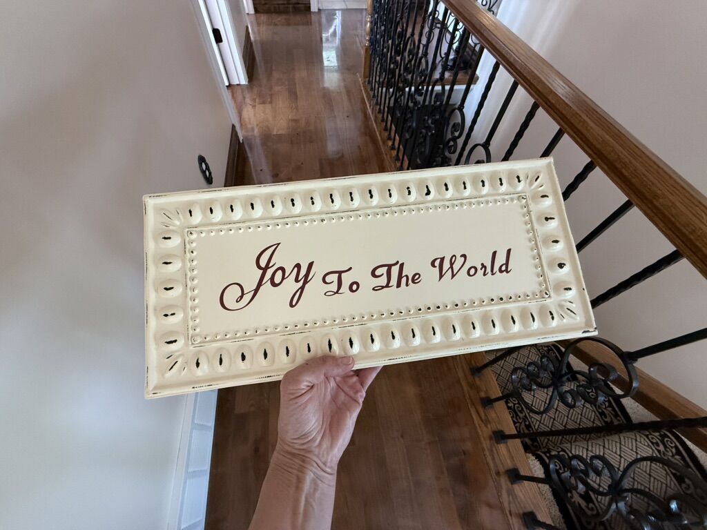 Heavy sign  Joy to the World 18 X 8