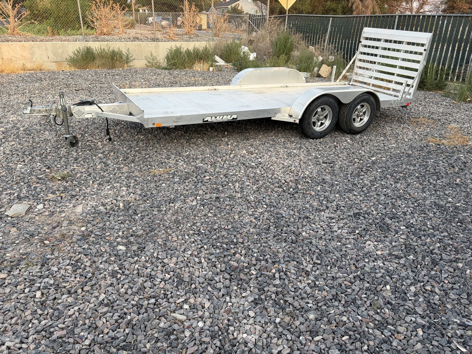 Aluma Aluminum Tandem Axle 6316 Model,Utility Trailer with Tailgate Ramp