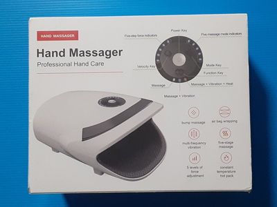 New Electric Cordless Rechargeable Hand Massager with Compression, Heating, and 5- Adjustable Pressure Modes And Heat Levels