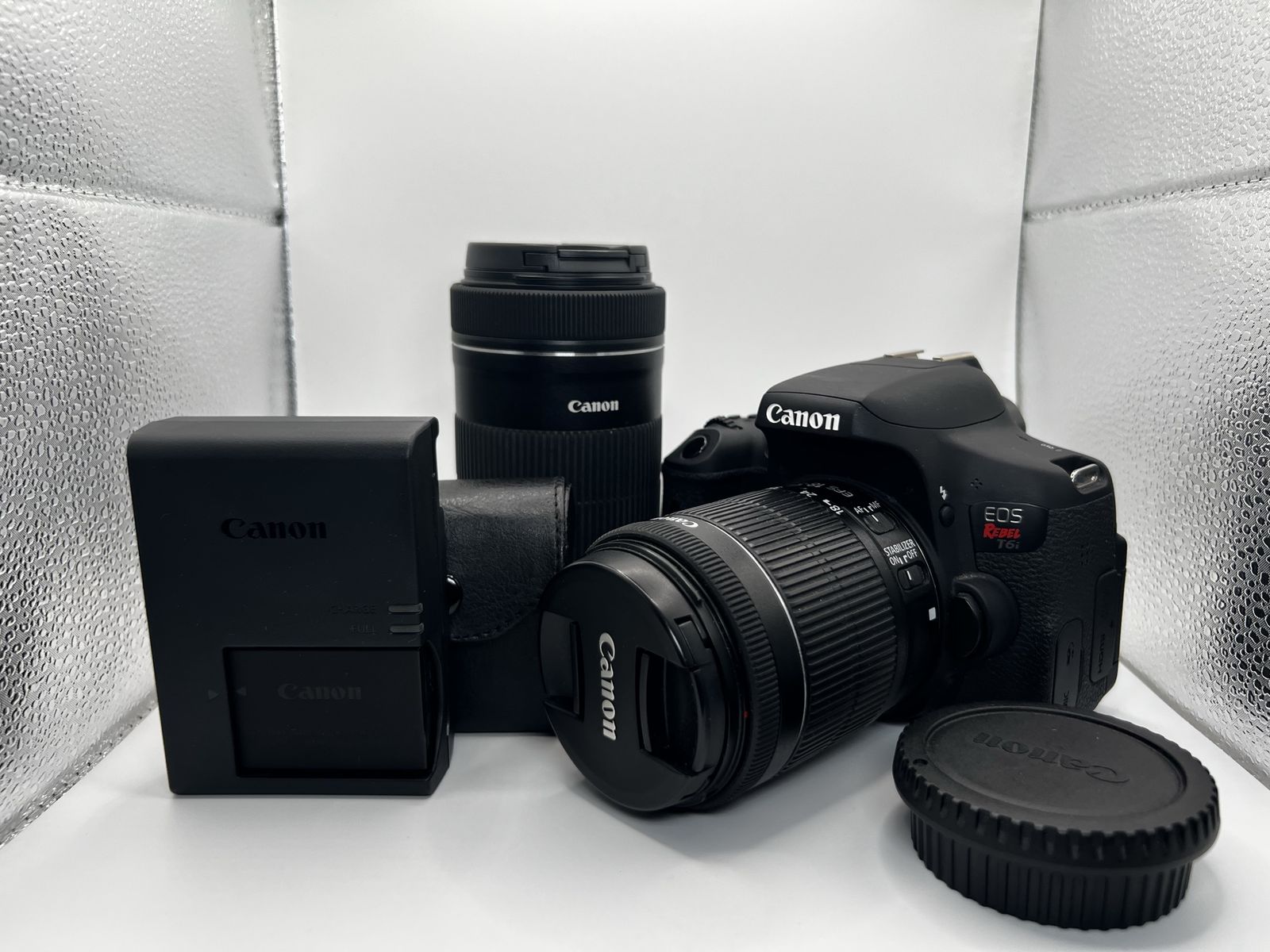Canon EOS Rebel T6i DSLR Camera 18-55m +55-200mm