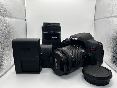 Canon EOS Rebel T6i DSLR Camera 18-55m +55-200mm