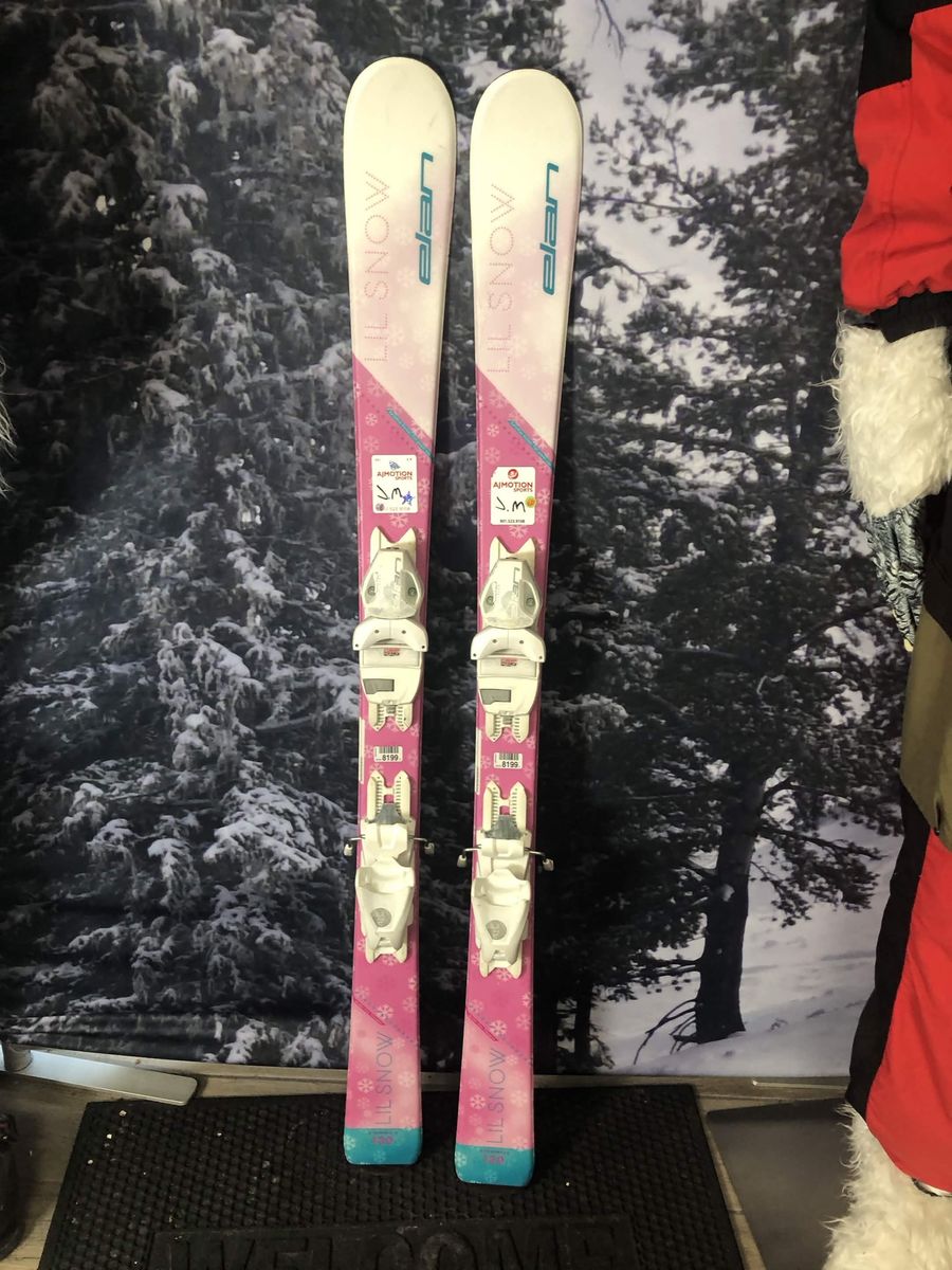 Elan Lil Snow 120cm Jr Skis w/ Elan El 4.5 Demo Binding