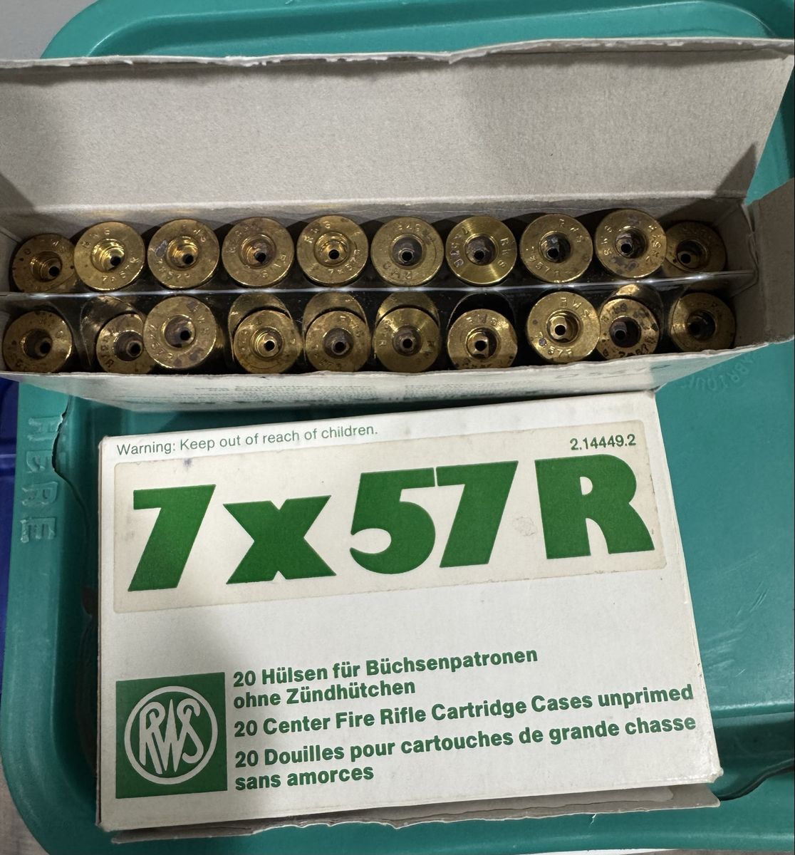 RWS 7x57R Brass Cases