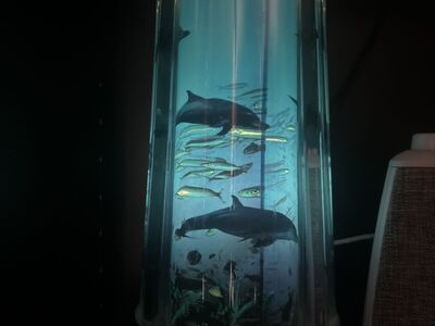 Vintage Tanaka Dolphin Lamp