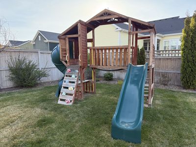 Wooden Playset with Slides