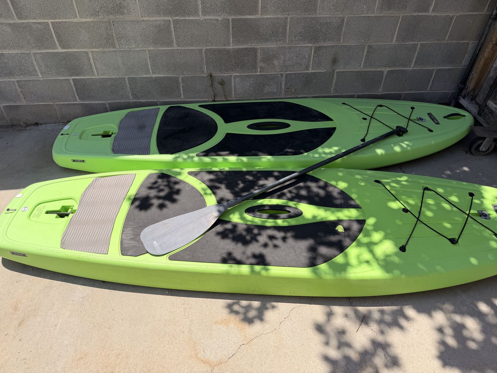 Pair of Lifetime Lime Green Stand-Up Paddleboards - Durable HDPE Construction