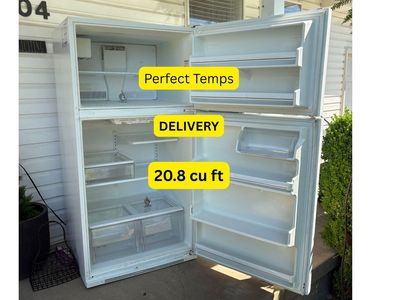 DELIVERY - WORKING 20.8 cu ft Refrigerator/Freezer - PERFECT TEMPERATURES