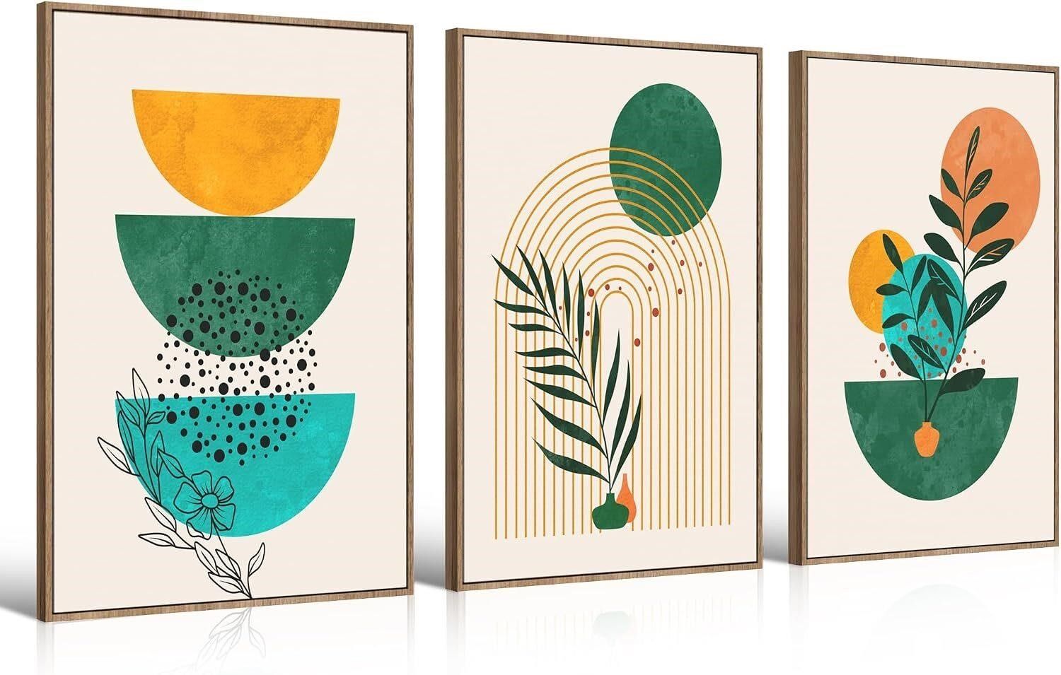 Boho Wall Art - Set of 3 - 16x24in - Framed