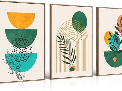 Boho Wall Art - Set of 3 - 16x24in - Framed