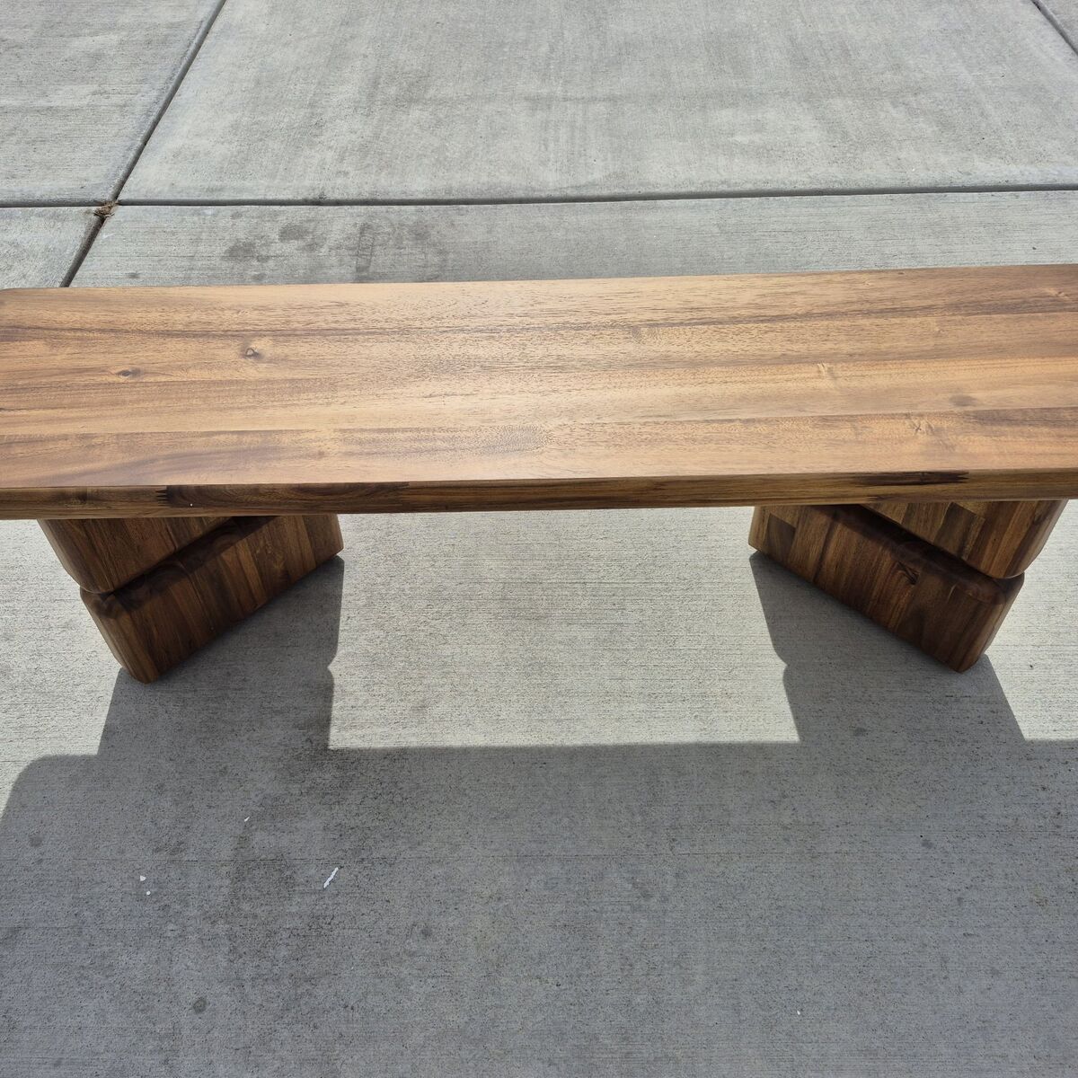 Nia Acacia Wood Dining Bench in