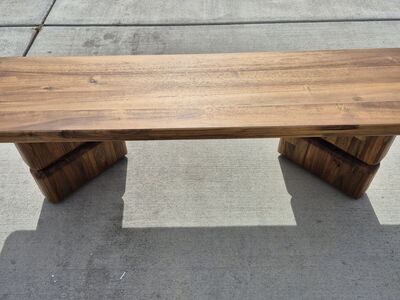 Nia Acacia Wood Dining Bench in