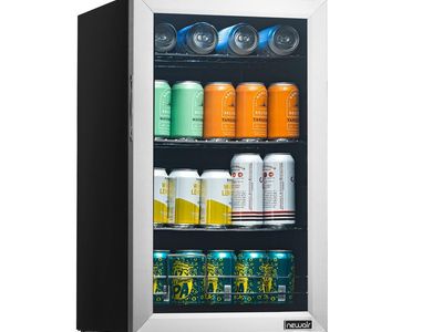 NEW NewAir Small Cooler 2.4 Cu. Ft. Mini Fridge for Bedroom in Stainless Steel, 100 Can Capacity