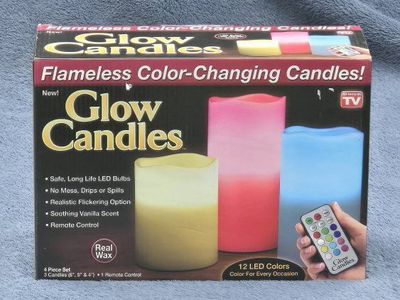 New Glow Candles Flameless Color-Changing LED Candle Set with Remote