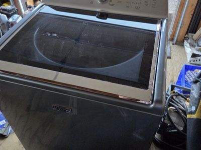 Maytag Top Load Washer & Gas Dryer Set - Gray, Excellent Condition