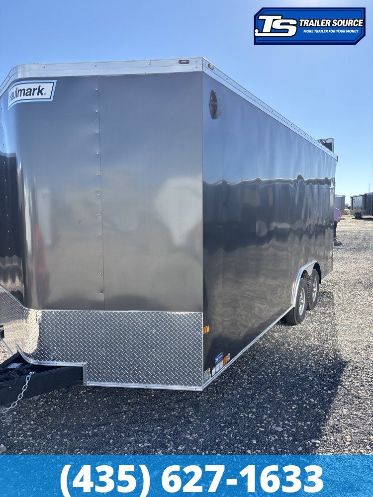 8.5x20 Haulmark Transport Enclosed Cargo Trailer - 7'6" Interior - 10K GVWR - Rear Spoiler w/ Load Lights, Spare Mount, Spare