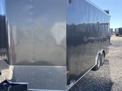 8.5x20 Haulmark Transport Enclosed Cargo Trailer - 7'6" Interior - 10K GVWR - Rear Spoiler w/ Load Lights, Spare Mount, Spare
