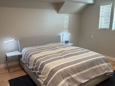 Room & Board Wyatt Queen Bed in Soft Gray