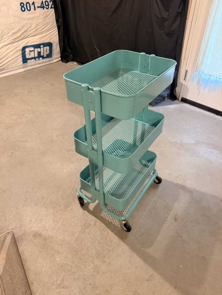 Teal Storage Cart