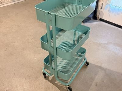 Teal Storage Cart