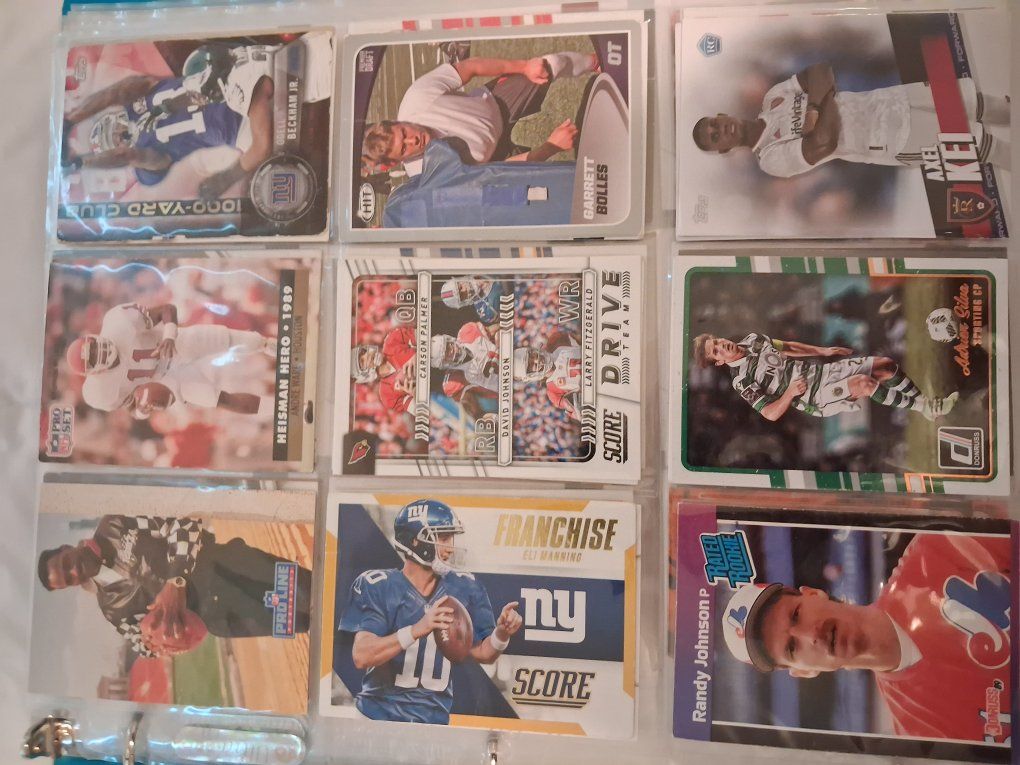 Assorted Sports Trading Card Lot - Football, Soccer, Baseball - Eli Manning, Adrian Silva, Randy Johnson
