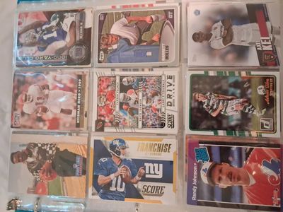 Assorted Sports Trading Card Lot - Football, Soccer, Baseball - Eli Manning, Adrian Silva, Randy Johnson