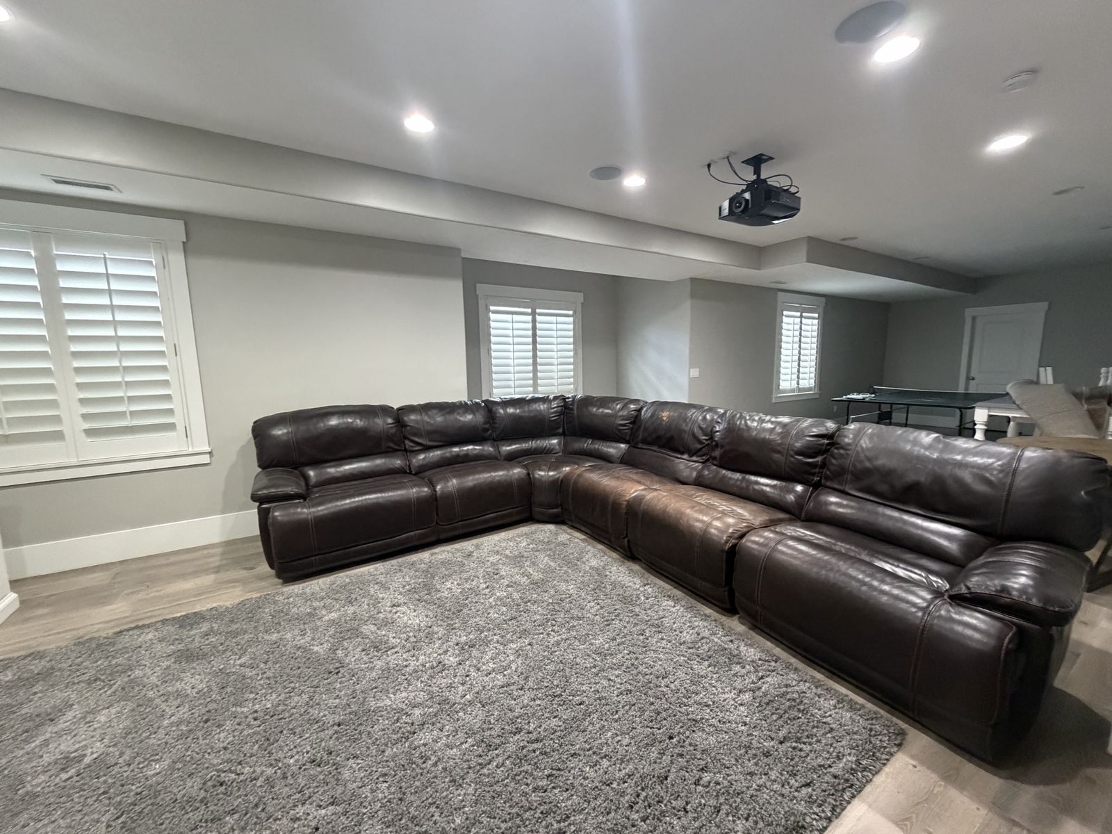 Leather sectional couch