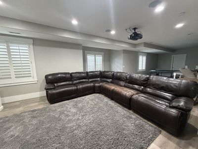 Leather sectional couch