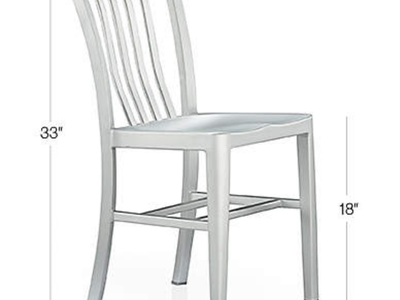 2 Crate and Barrel Delta metal dining chairs set
