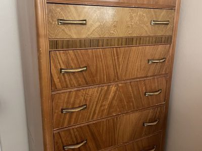 Vintage Wood 5-Drawer Dresser