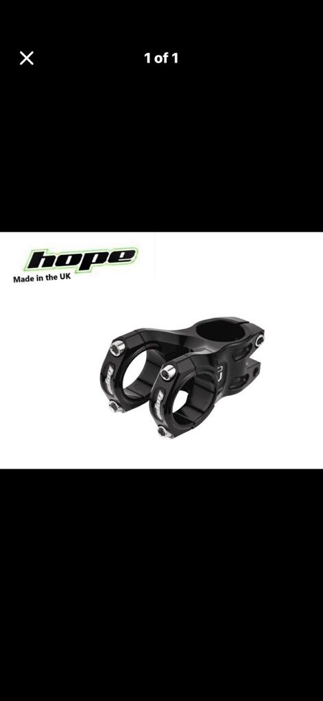 Hope Gravity Stem 50mm - 35mm Dia - Black (