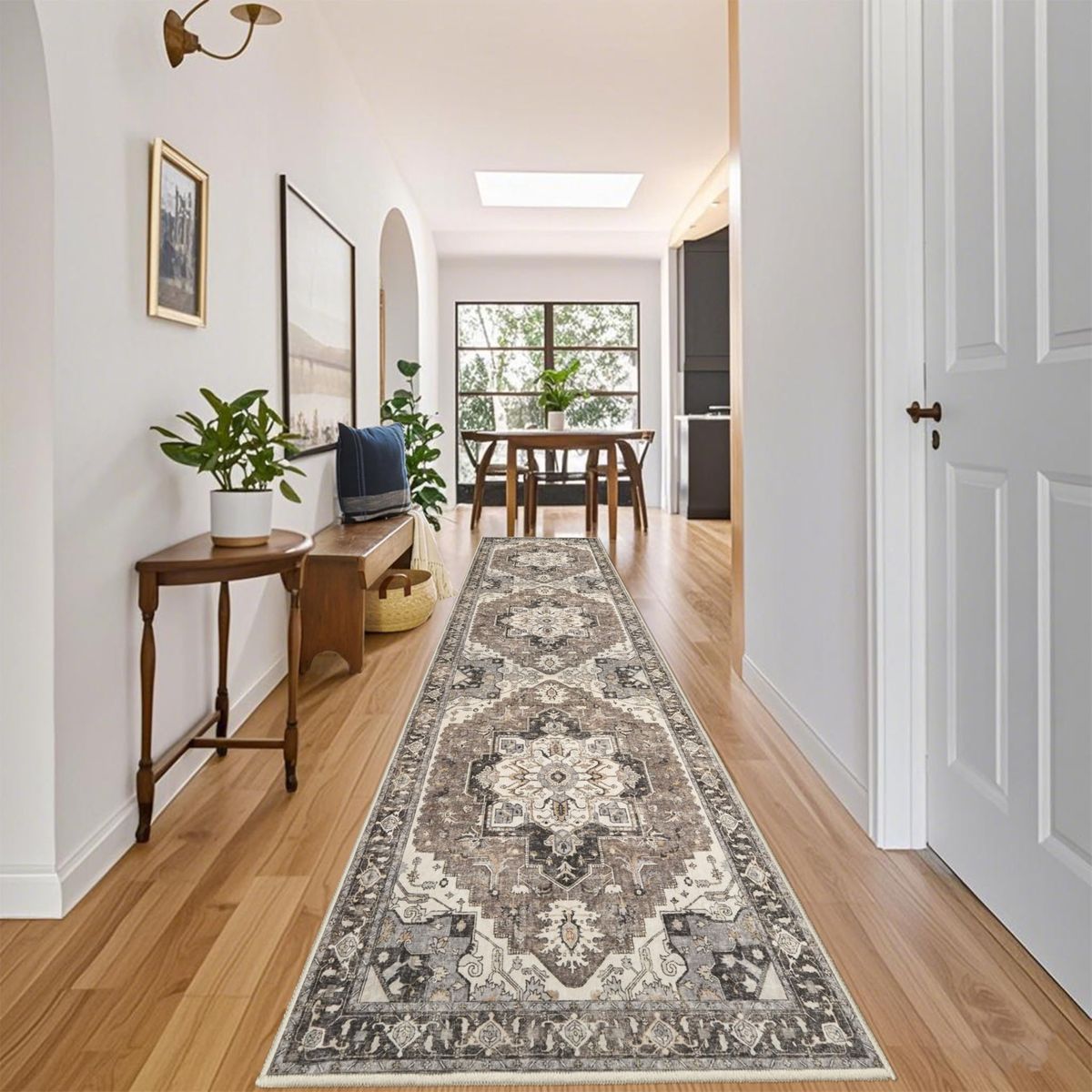 New! Washable Hallway 3x12 Runner Rug - Non-Slip Kitchen Entryway Rugs with Rubber Backing Vintage Soft Stain Resistant Carpet 