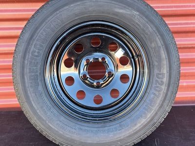 New ST 205/75 R 15 Trailer Tire Mounted On Wheel
