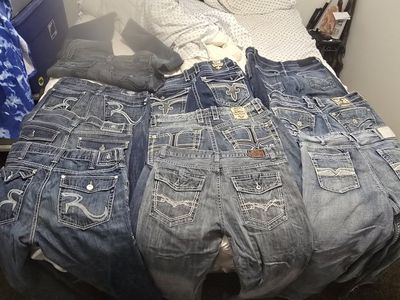 Stylish Men's Jeans: Rock Revival and More - Bootcut, Relaxed, and Straight Styles, Waist 34, 36 & Other