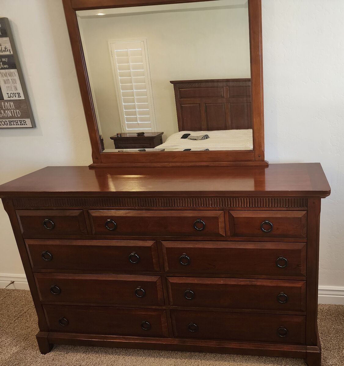 9 Drawer Dresser with Mirror
