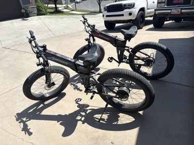 Pair of TotGuard Folding Electric Fat Tire Mountain Bikes (26 x 4.0)