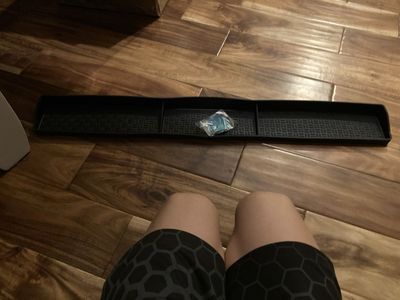 Black Rubber stove top Organizer Tray with magnets