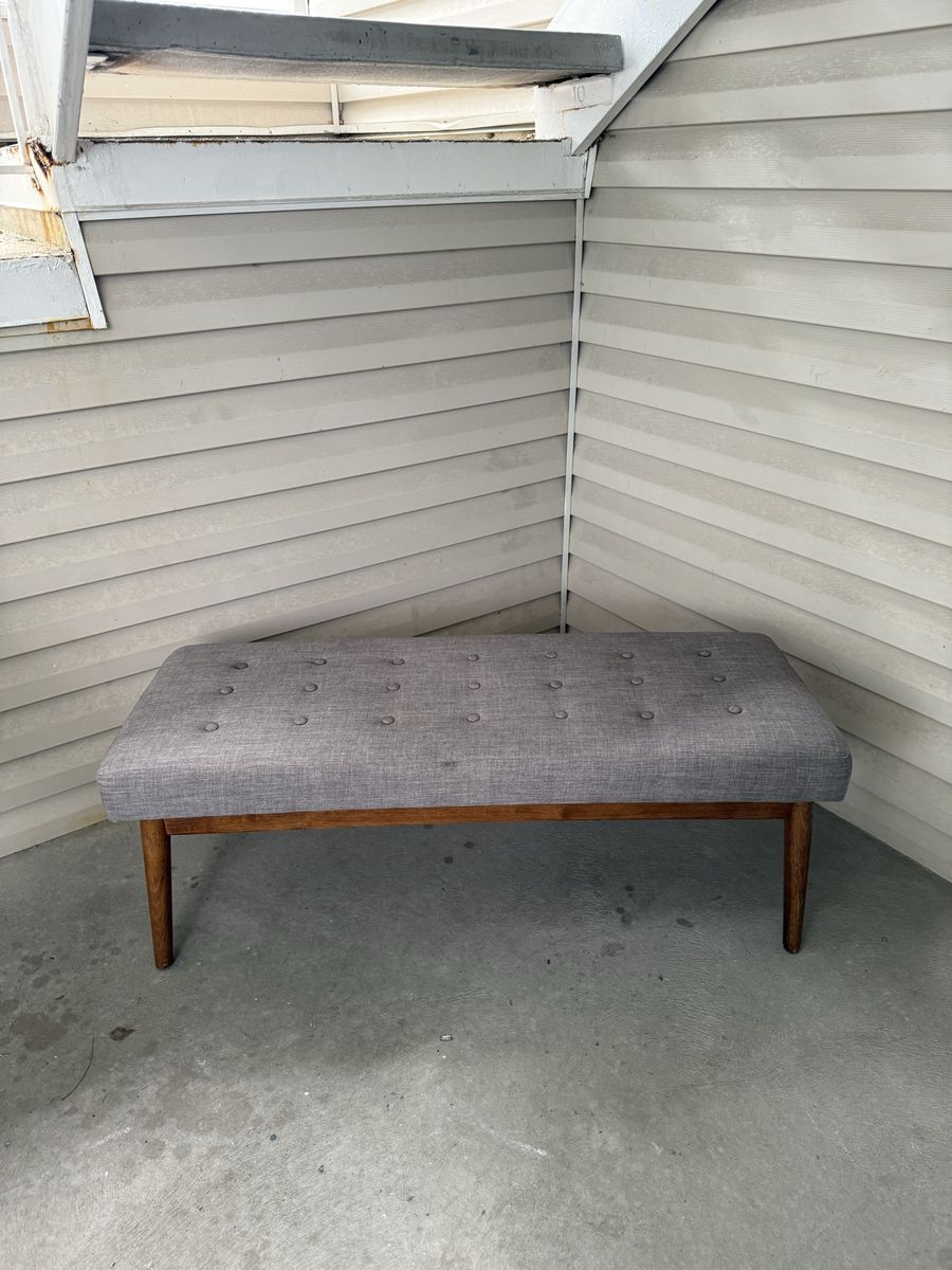 Mid-Century Modern - West Park Gray Entryway Bench