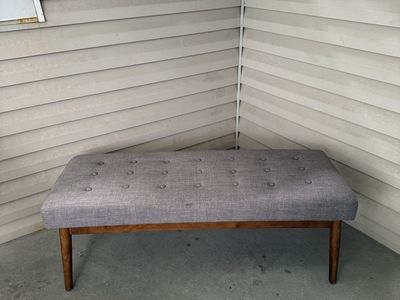 Mid-Century Modern - West Park Gray Entryway Bench
