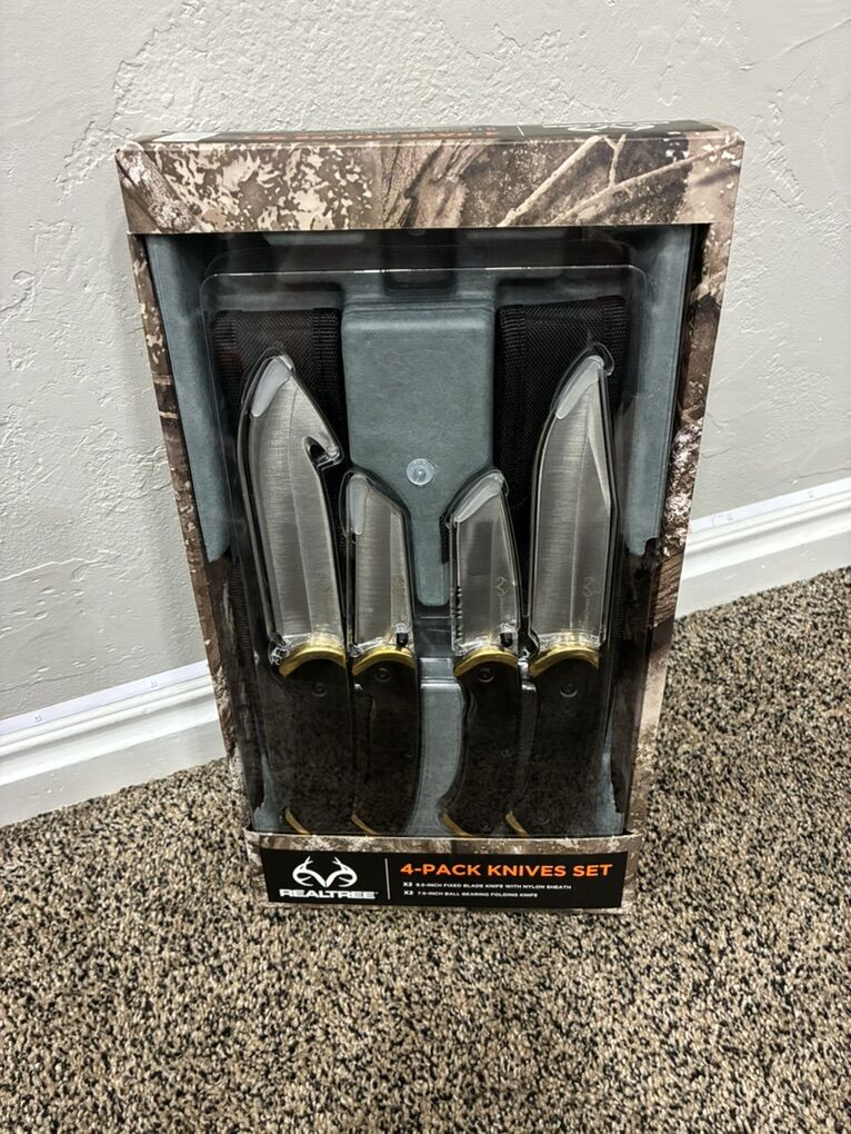 4-pack Realtree Black Knife Set!!!