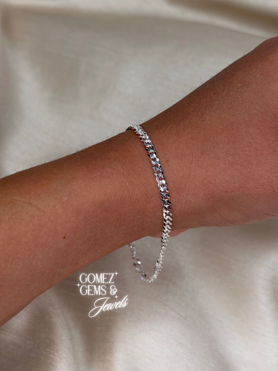 Sterling Silver Cuban Link Bracelet ($35)