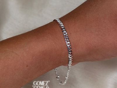 Sterling Silver Cuban Link Bracelet ($35)