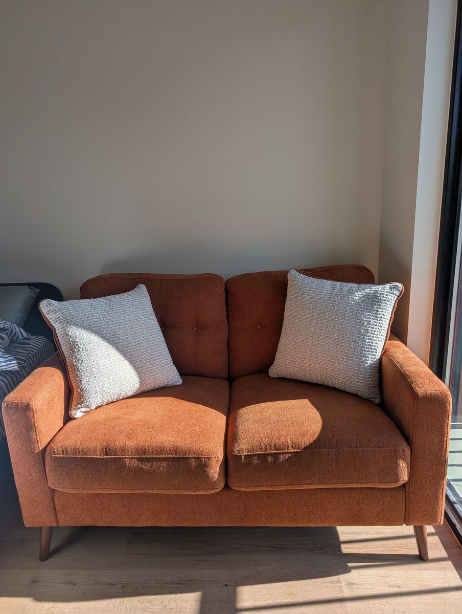 Terracotta Loveseat Couch