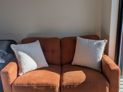 Terracotta Loveseat Couch