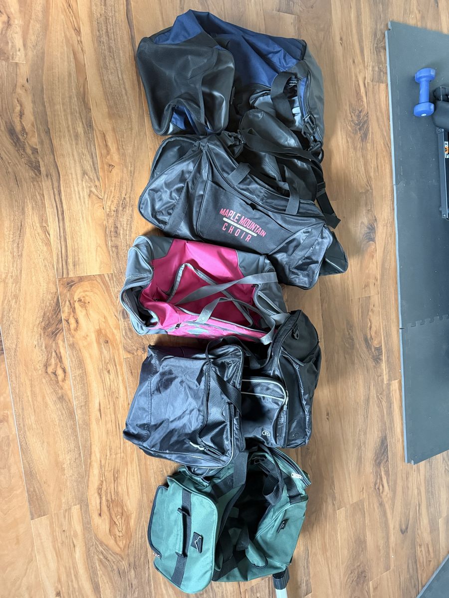 Assorted Duffle Bags Lot - Set of 6 Gym & Travel Bags